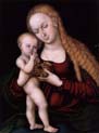 virgin and child with grapes